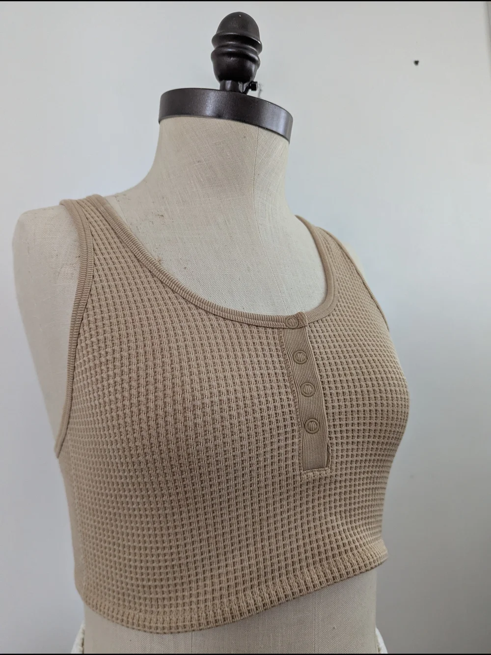 Aerie Offline Waffle Knit Tank Sports Bra/ Racerback Crop Top